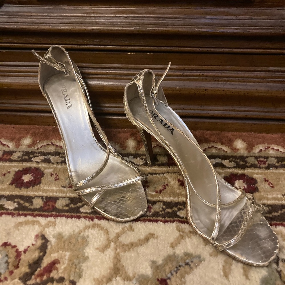 Yup, Beautiful, Prada Gold High heel sandals Size 7 1/2